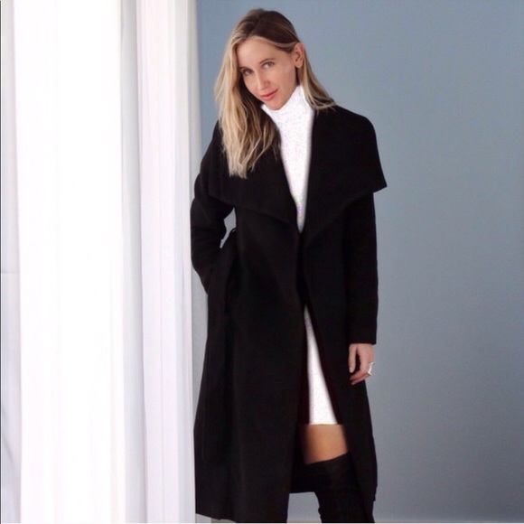 City Black Belted Coat - Picture 2 of 5